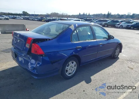 2004 Honda Civic Vp z USA, uszkodzony, nr VIN 2HGES16344H605603